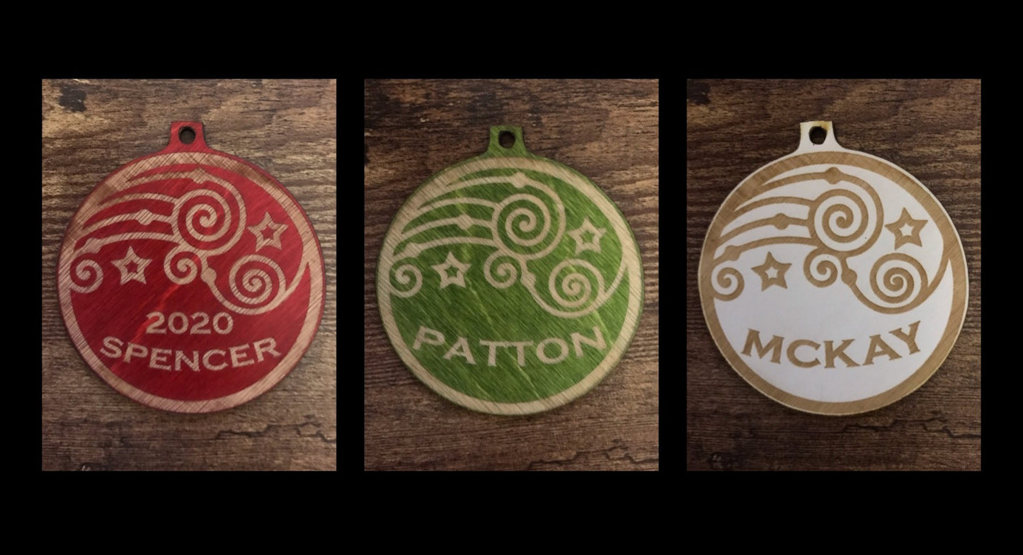 Laser Cut Wood Ornament