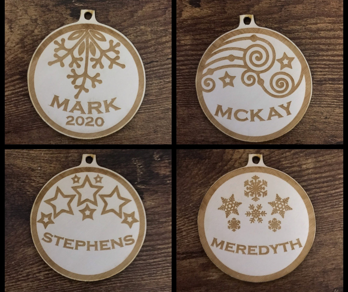 Laser Cut Wood Ornament