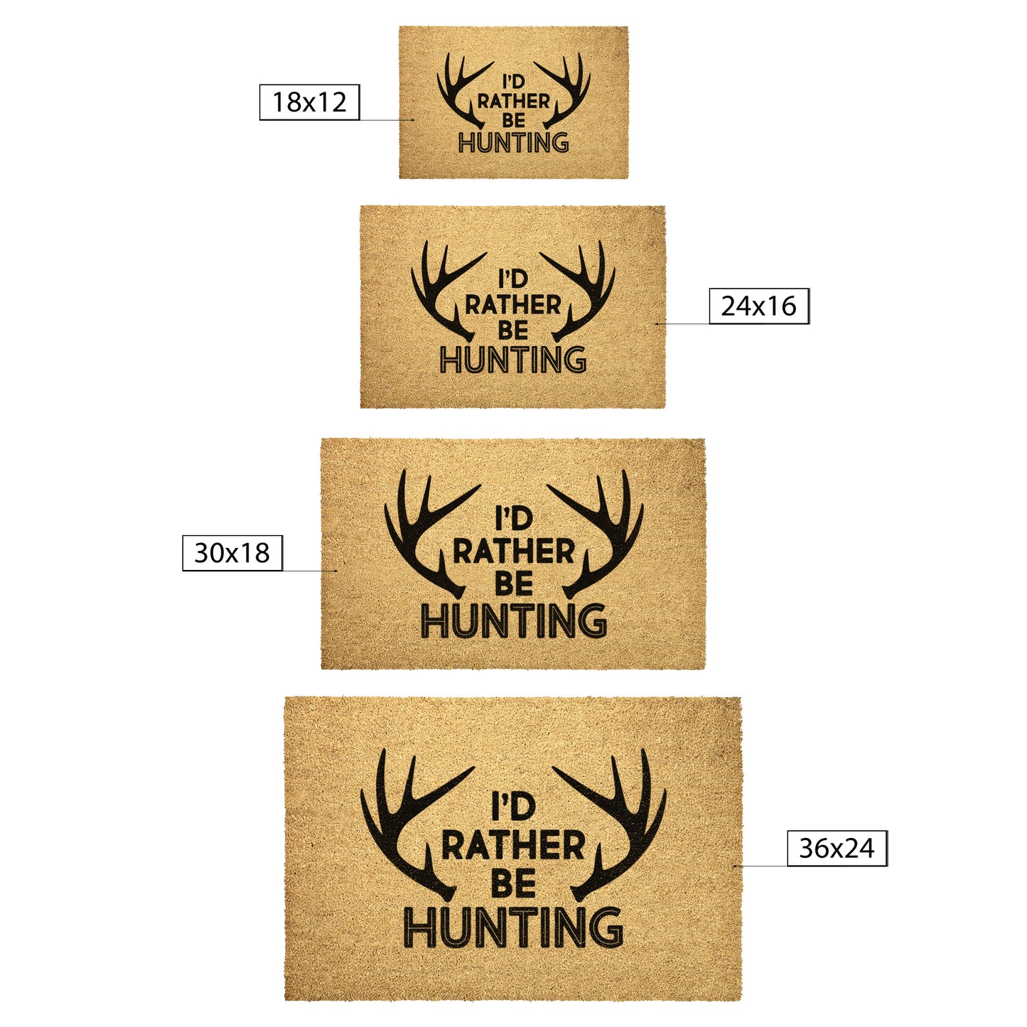 I'd Rather Be Hunting - Door Mat