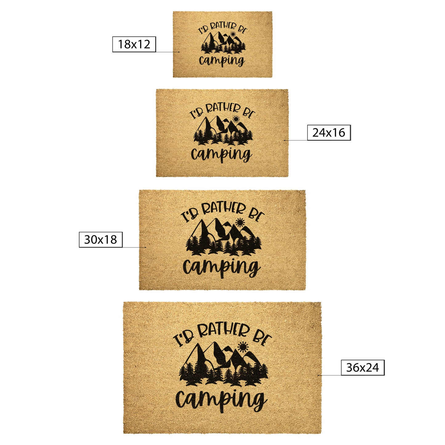 I'd Rather be Camping - Door Mat
