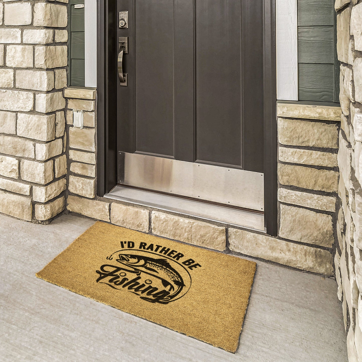 I'd Rather be Fishing - Door Mat