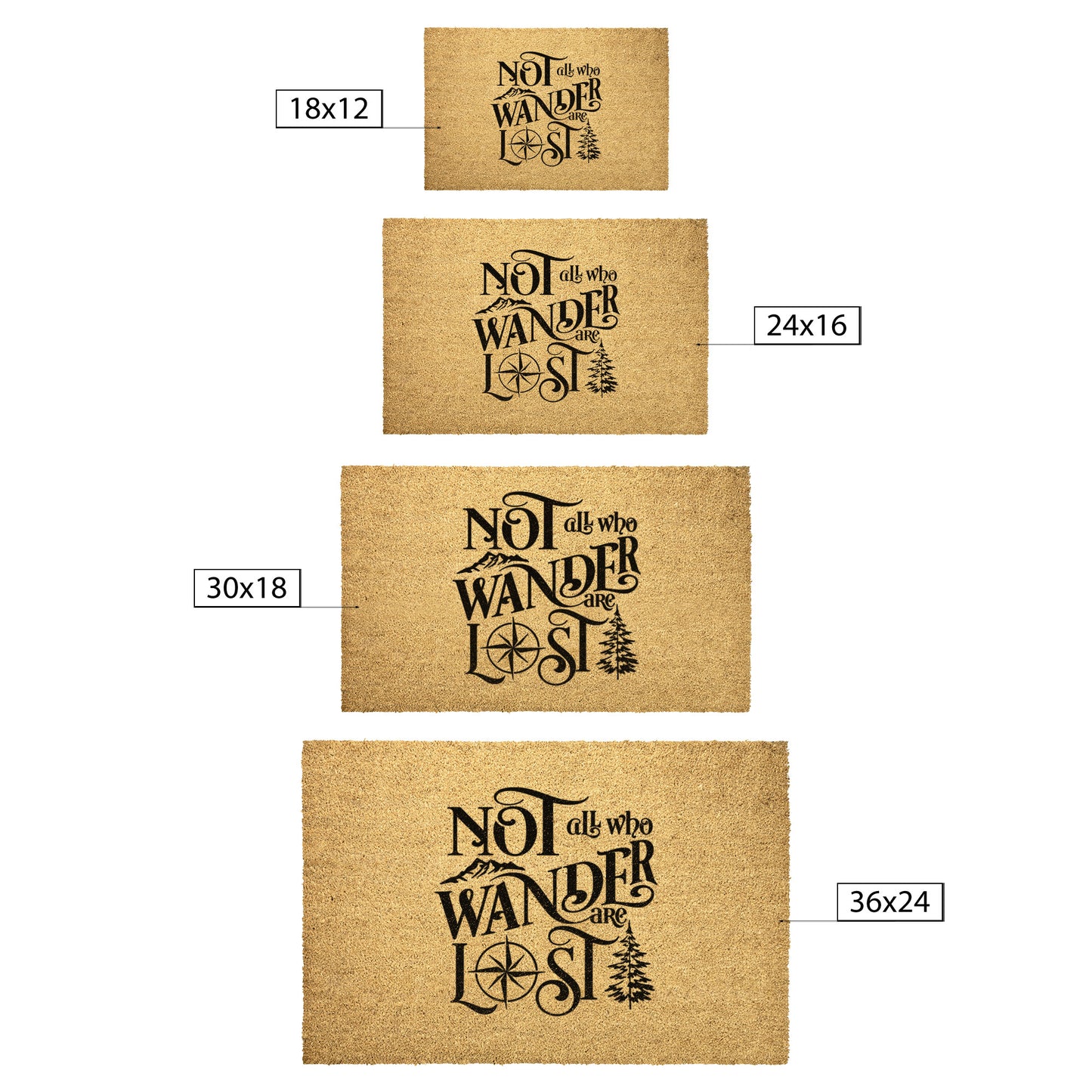 Not All Who Wander Are Lost - Door Mat