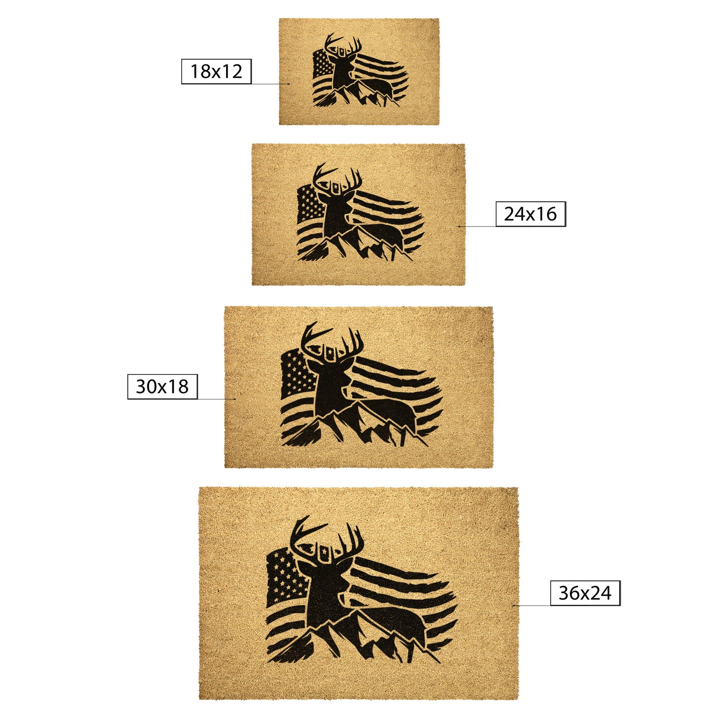 Patriotic Deer - Door Mat