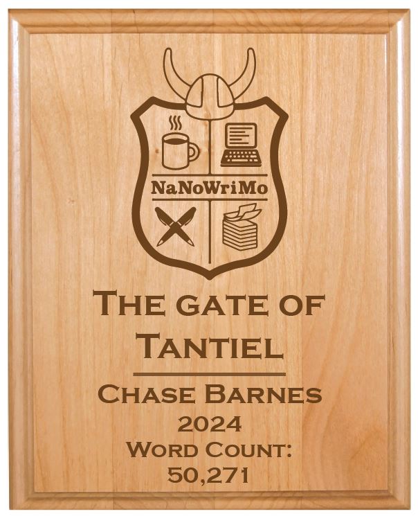 Nanowrimo Award Plaque 5" x 7"