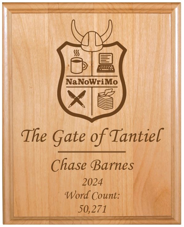 Nanowrimo Award Plaque 5" x 7"