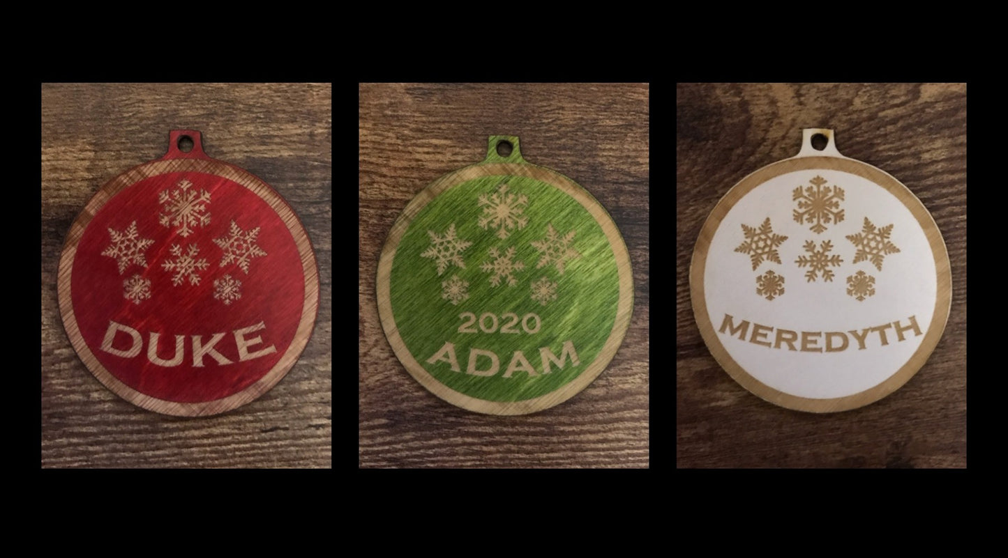 Laser Cut Wood Ornament