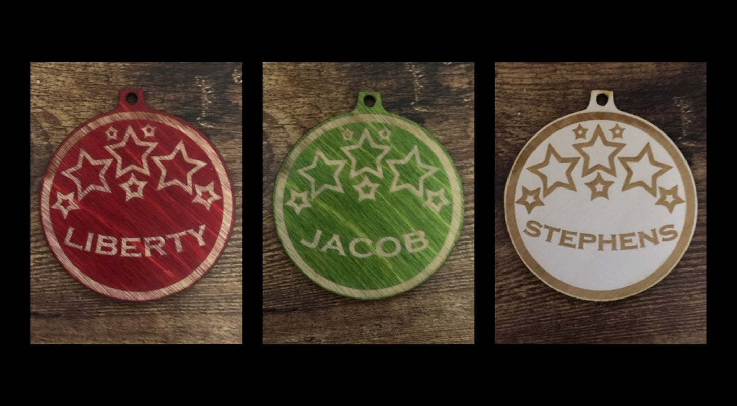 Laser Cut Wood Ornament