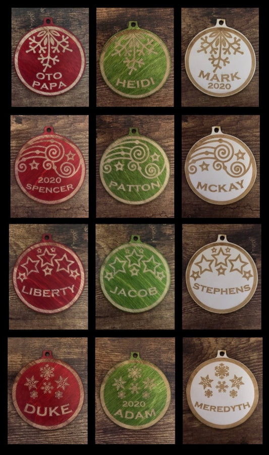 Laser Cut Wood Ornament