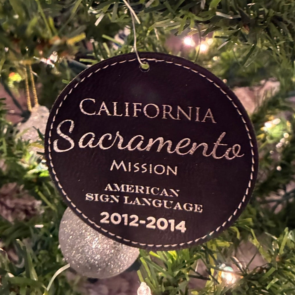 Leatherette Missionary Ornament