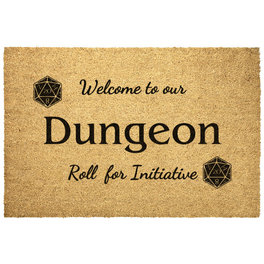 Welcome to our Dungeon (Roll Initiative) - Door Mat