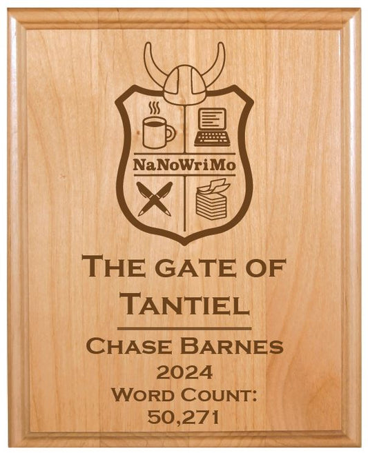 Nanowrimo Award Plaque 5" x 7"