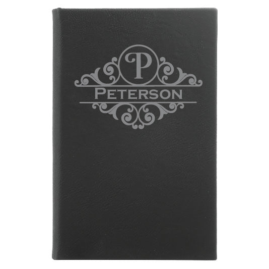 Leatherette Journal - Fancy Monogram