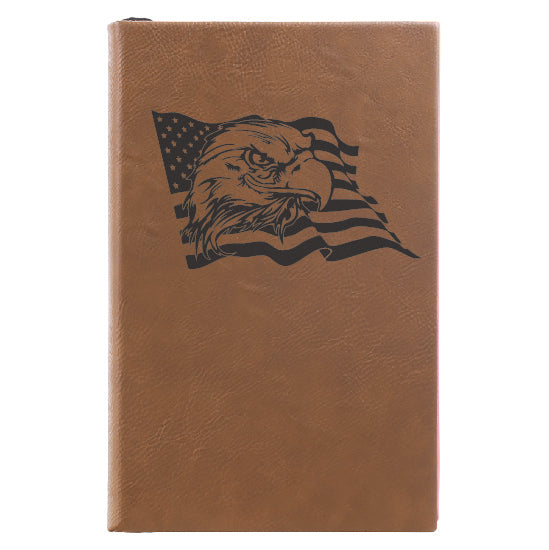 Leatherette Journal - Eagle and Flag