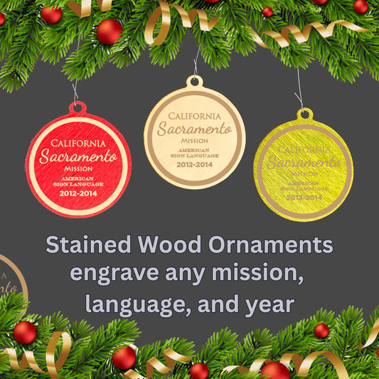 Laser Cut Wood Missionary Ornament