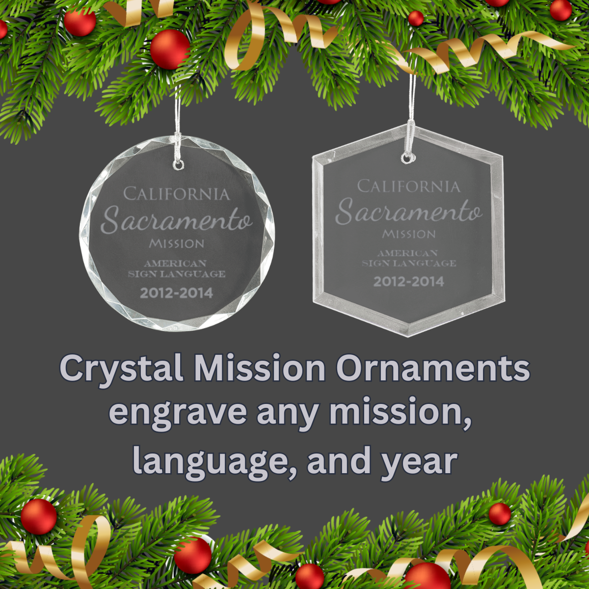 Crystal Missionary Ornament