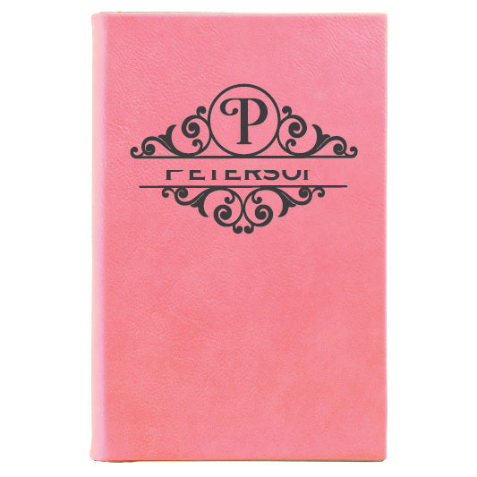 Leatherette Journal - Fancy Monogram