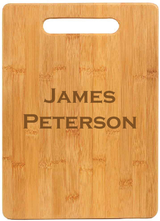 Bamboo Rectangle Cutting Board - Custom Name/Text